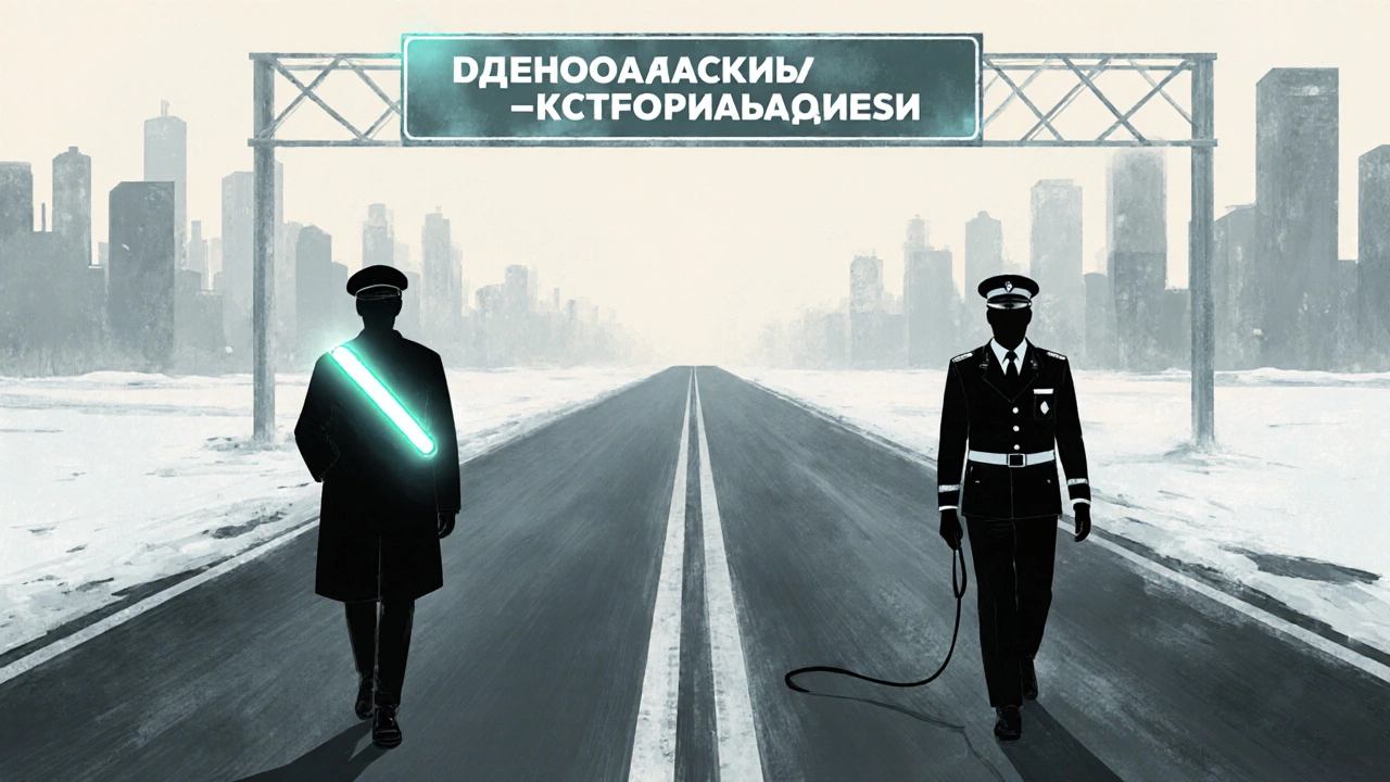 Символическое изображение дороги с двумя путями: ответственность и безразличие.