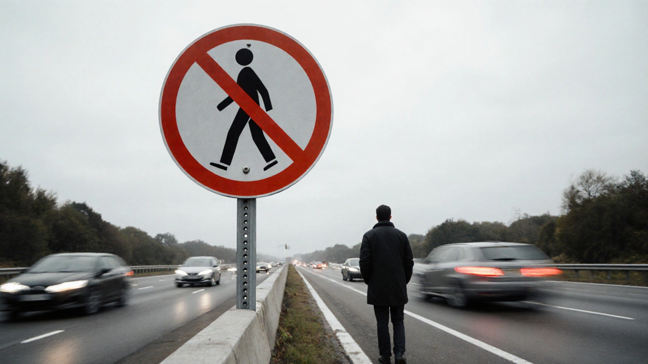 Какой знак запрещает пешеходу движение на дороге?