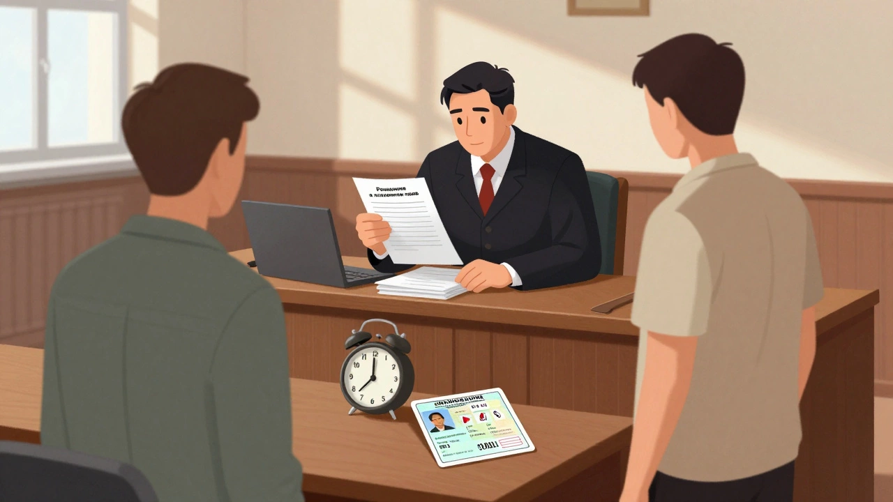 Судья в российском суде выносит решение о лишении прав за нарушения ПДД.